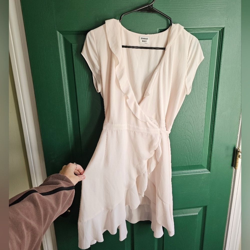 Sunday Best Cream Asymmetrical Dress